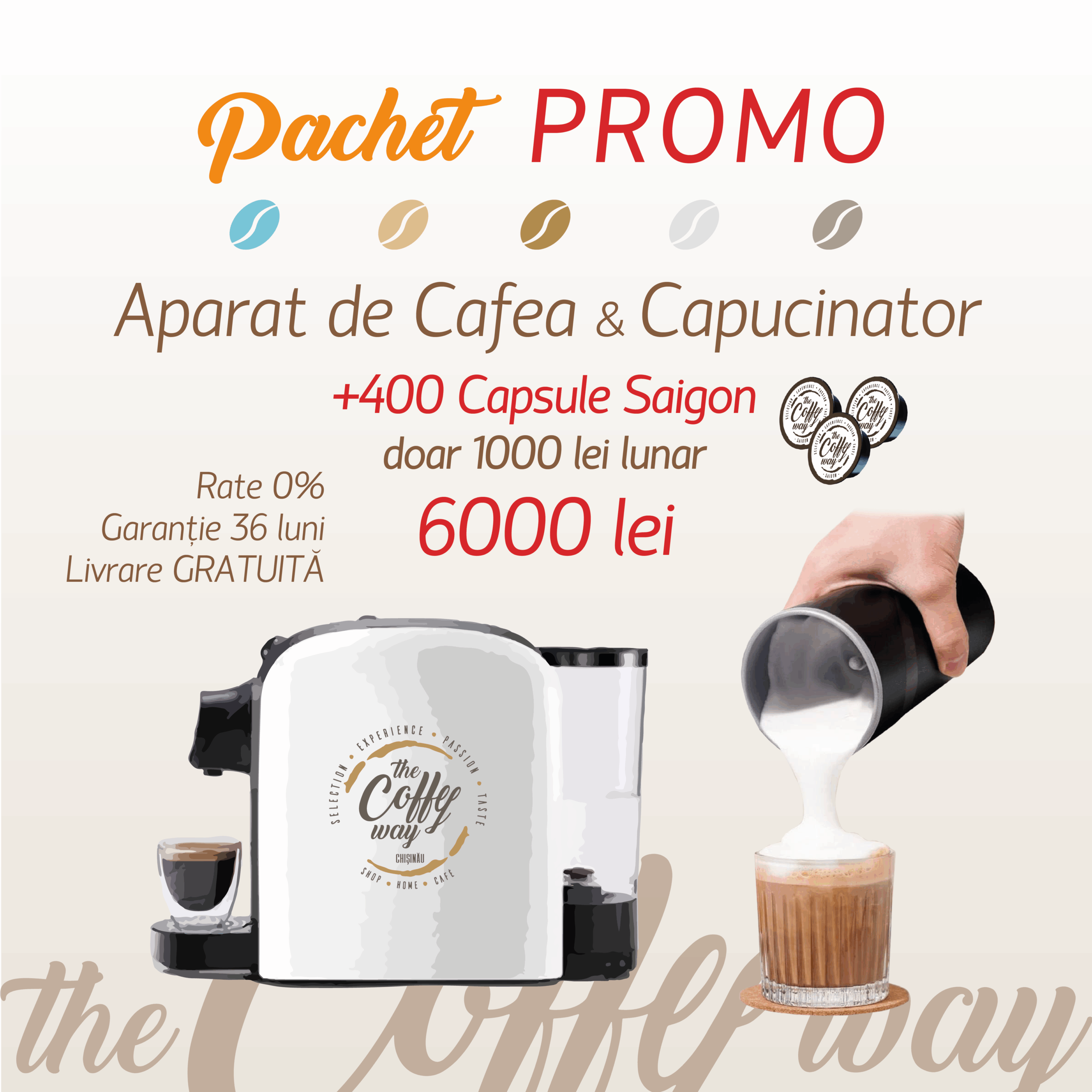 Pachet promo NOSY + Capucinator + 400 capsule SAIGON